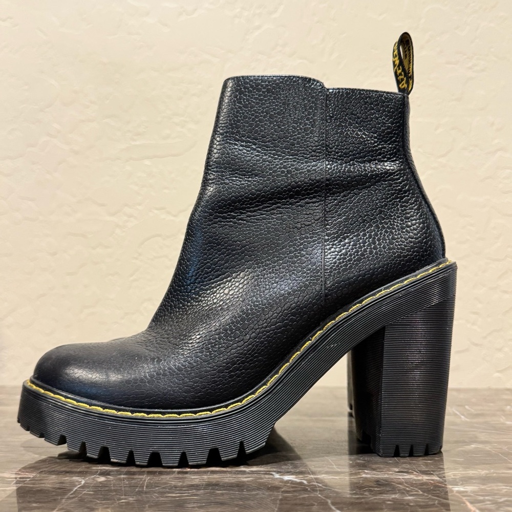 Dr. Martens Magdalena Leather Heeled Booties